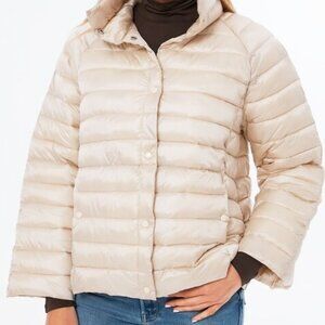 Women's champagne puffer jacket